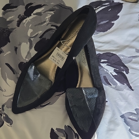 Christian Siriano Shoes - Christian Siriano Black Snake Print Flats